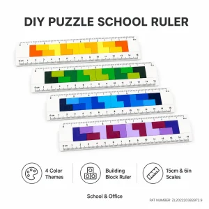 DIY Blocks School Ruler 504