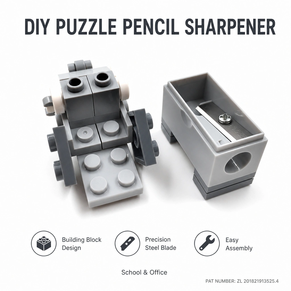 DIY Building Block Cartoon Pencil Sharpener - Image 2