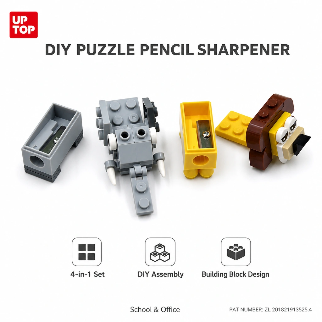 DIY Building Block Cartoon Pencil Sharpener