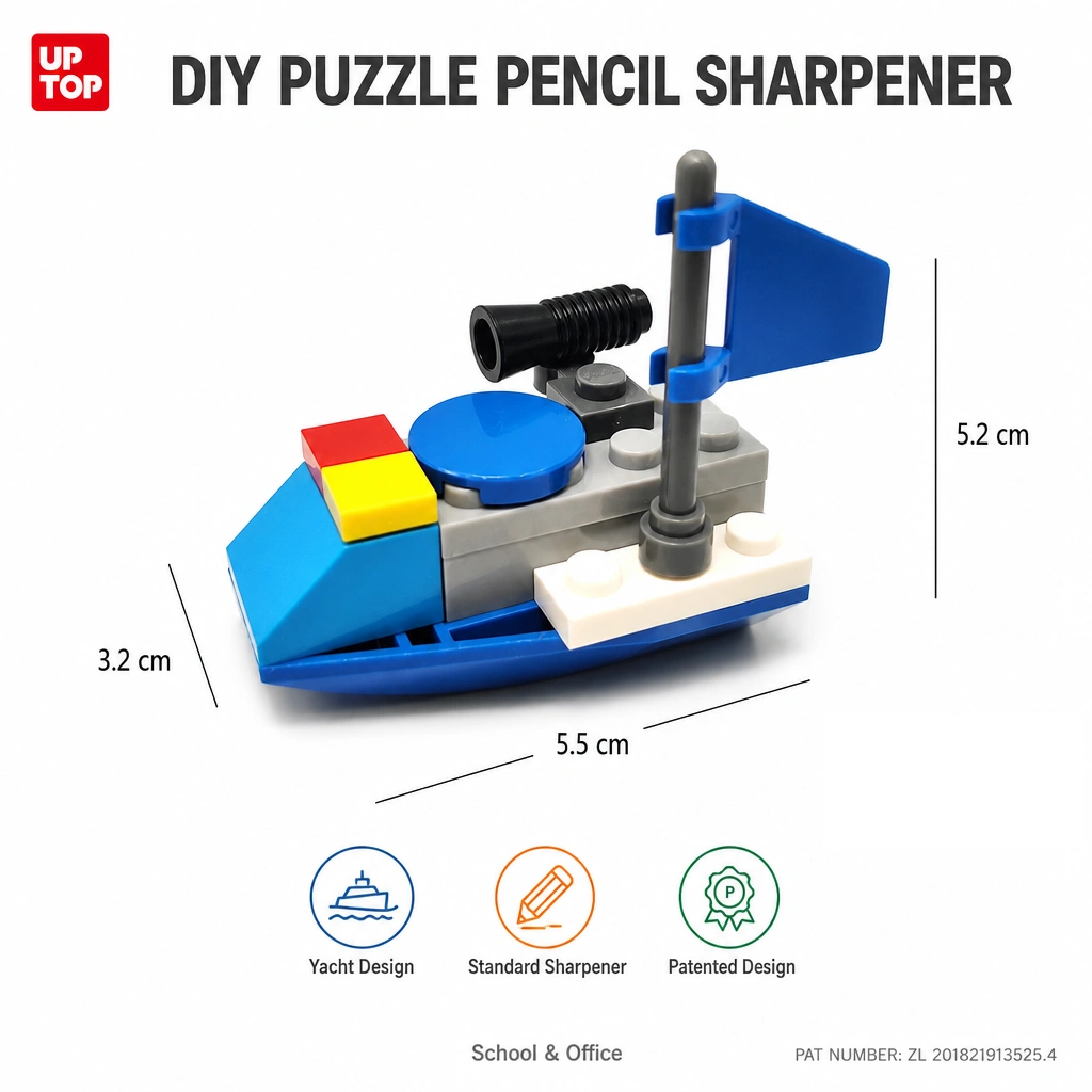 DIY Speedboat Building Block Pencil Sharpener - Image 2