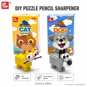 DIY Cat & Dog Animal Building Block Pencil Sharpener