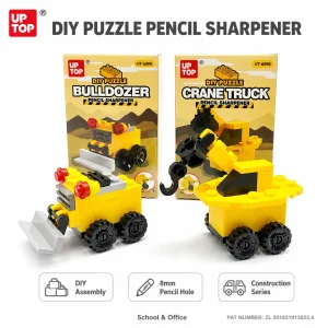 Cartoon Excavator DIY Block Pencil Sharpener UT-609