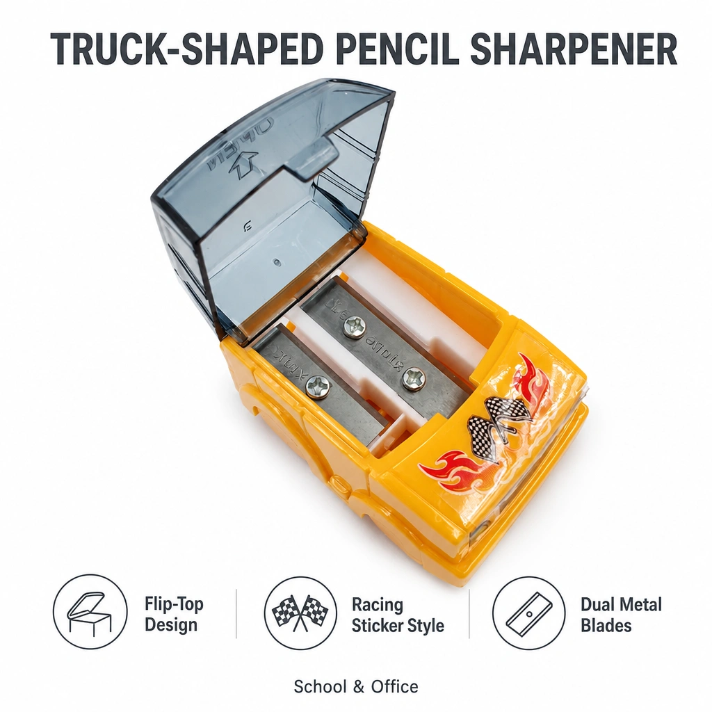 Colorful Cartoon Car Pencil Sharpener XL-351 - Image 2